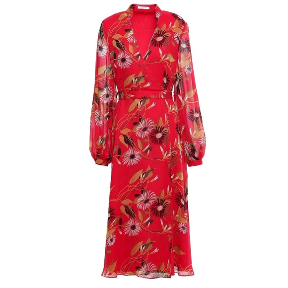EQUIPMENT Andrese Floral Silk Wrap Dress | 8 | NEW - Picture 16 of 16